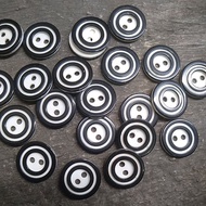 18mm patterned shirt buttons 28L/, 100 pcs