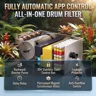 Stainless Steel 10Ton RDF Rotary Drum Filter Microfilter Koi Pond Fish Pond Filter RAS Aquarium Fish