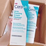 ✅พร้อมส่ง ✅แท้ โฟมล้างหน้า CeraVe acne foaming cleanser 4%bp CeraVe Sa cleanser สิวอักเสบ จุ๊กกี้ลดกลิ่น