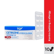 CETIZINE TGP Cetirizine  10mg Tablet 10 pcs/pack kontra bahing o allergy