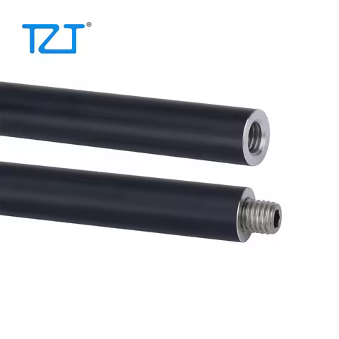 TZT Black/Red Shortwave Antenna 50CM Long M10 Extension Rod 6061 Solid Aluminum Alloy Extension Rod
