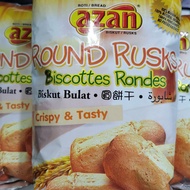 Biskut Bulat- ( 250g x 3 packs) - Azan brands ( Halal) Round Rusks