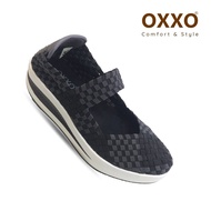OXXO รองเท้าผ้าใบ ยางยืด เพื่อสุขภาพ รองเท้าผ้าใบผญ รองเท้า แฟชั่น ญ รองเท้าผ้าใบใส่ทำงาน Elastic shoes น้ำหนักเบา สูง2นิ้ว 2A7056