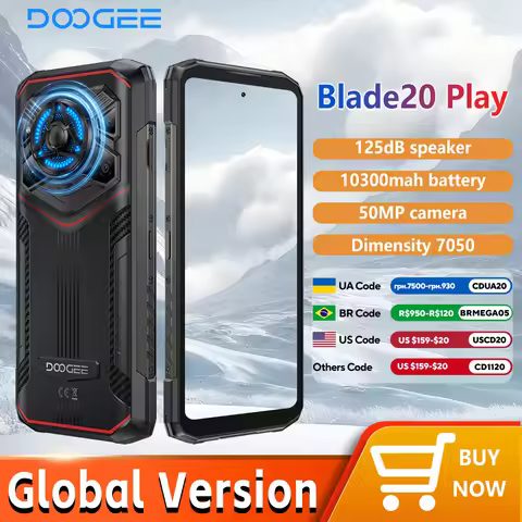 DOOGEE Blade20 Play 5G Rugged Smartphone Android 15 Gemini Al 10300mAh Battery 6.6'' Display AI Came