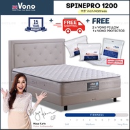 VONO SpinePro 1200 Mattress [FREE Pillow 2pcs] Spine Pro Collection Spring Bed Super Single Queen Ki