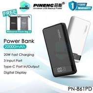 Pineng PN-861 20000mAh Powerbank PD Fast Charging Power Bank Pineng Power Bank PN861 Pawer Bank PN-8