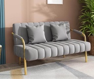 โซฟาผ้า 🚚พร้อมส่ง โซฟาผ้ากำมะหยี่ โซฟาปรับนอน 3 ระดับ (IRIS Sofa Bed 23 ที่นั่ง) สีเทาเข้ม