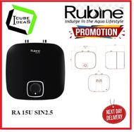 RUBINE STORAGE WATER HEATER ( RA 15U UNDER SINK ) WITH Dielectric connector + Pressure Relief Valve + Mounting Hardware / FREE EXPRESS DELIVERY