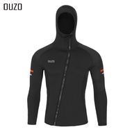 OUZO1.5mm Diving Suit Men Hooded Long-Sleeved Diving Top Split Sunscreen Surfing Suit Jellyfish Suit
