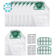 For VK200 FP200 Parts for  Kobold Vacuum Cleaner Bag Replacement Filter 8 VK200 Bags+2 HEPA Filters+