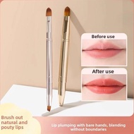 Portable Retractable Makeup Brush With Cover Lip Brush Concealer Brush 2-headed Eyebrow Brush C6z7