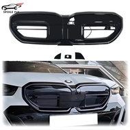 Kidney Grille Led Light Racing Grill Luminous Grilles ABS Gloss Black Body Kit 2024 To Up For BMW 5 