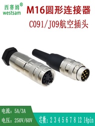 New · · M16 Aviation Plug 3P4P5P6P7P8P Round Connector C091 Male Head Female Socket Connector J09 Wa