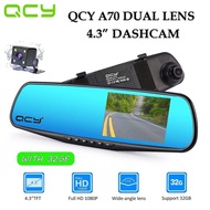 ORIGINAL QCY Vehicle A70 Blackbox 1080P+720PCar DVR Camcorder Dual Dashcam