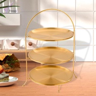 [Freneci] Tea Serving Tray, Tiered Serving Tray, Buffet, Stainless Steel, Candy/Cupcake
