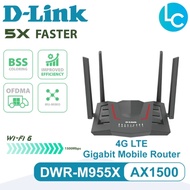 D-Link DWR-M955X Wireless 4G Cat4 LTE WiFi 6 AX1500 Gigabit Mobile Router