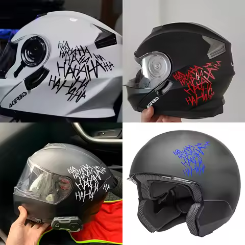 HAHAHA Reflective Motorcycle Helmet Sticker Car Stickers Joker HAHAHA Stickers Funny Graffiti Motorc