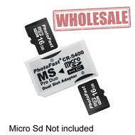 PSP Memory Card Stick Dual 2 Slot Adapter Micro SD MicroSd TF Converter Photofast CR-5400 10MB/s Gam