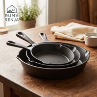 CAST IRON PAN | FRYING PAN CAST IRON | THICK, STRONG CAST IRON PAN