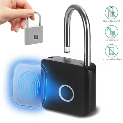 Keyless Smart Fingerprint Padlock USB Charging Fingerprint Lock Waterproof Door Lock 0.2sec Unlock S