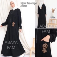 Citra Abaya Hitam Turkey Gamis Maxi Dress Arab Saudi Bordir Turki