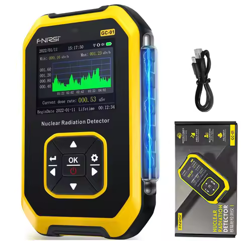 FNIRSI GC-01 Geiger Counter Nuclear Radiation Tester Food & Nuclear Sewage Test Professional Marble 