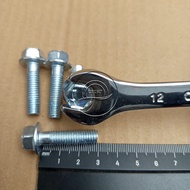 M8X30 CAP BOLT WRENCH 12 LENGTH 3CM 3 CM WHITE 30MM 30 MM FLANGE Bolt M8 X 30 BOLT 8X30 8 X 30 PITCH