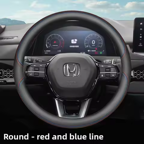 Leather Car Steering Wheel Cover for Honda CRV Accord Jazz City Pilot ZRV HRV 2025 2026 Accessories 