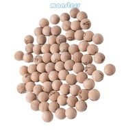 Mon 75Pcs  Bingo Balls With Large Carved Number Natural  Bingo Game Balls Perfect For Parties Family