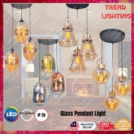 Modern Ceiling Pendant Light Glass Pendant Light Hanging Light Lampu Gantung Pendant Light Round Bas