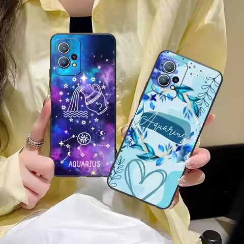Zodiac Sign Aquarius Mobile Phone Case for Huawei P60 P50 P40 P30 P20 P10 P9 P8 Pro Lite Plus Colour