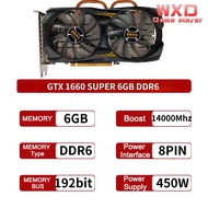 XIANGSHENG NVIDIA GTX 1660 SUPER 6GB GeForce GDDR6 Gaming 1660s Graphics Card 192Bit 14000Mhz GTX1660 NVIDIA GPU Video Cards for Desktop