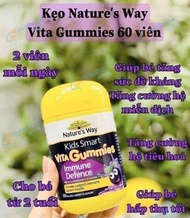 Kẹo Gum Immune gồm Vitamin C và kẽm . Tăng đề kháng cho bé từ 2 tuổi