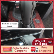 Leather Car Gear Head Shift Knob Cover Gear Collars for Honda Vezel HRV HR-V 2014 - 2022 Interior Ac