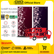 Sharp Kulkas 1 Pintu Mewah SJ-N162D SB/SP/SH VB/VR Sakura Vaboulous Lemari Es Shine Series Garansi Resmi 5 tahun Kapasitas 133 Liter Tanpa Bunga Es Hemat Listrik 90 Watt otomatis defrost murah awet tahan laman merah biru hijau hitam merah navy