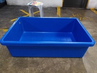 Plastic tangki ikan guppy fish pond fish tank aquarium size panjang 90cm x lebar 61cm x tinggi 25cm 