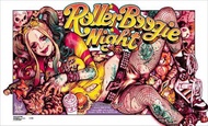【 ZOO TOYS  玩具店 】 ROLLER BOOGIE NIGHT SILK SCREEN  POSTER Print 2nd Edition 小丑女海報