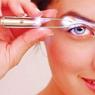 Tweezers with LED Light. Eyebrow and Eyelash Hair Removal Tool  Pluck  Trim Unwanted Hairs  Illumina
