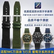 2023 New☆☆ Suitable for IWC Wanguo Pilot Mark Little Prince Portofino Portuguese Nylon Canvas Watch Strap 20m