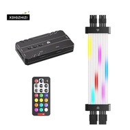 8Pin ARGB Graphics Card Power Supply Cable RGB Power Extension Cable RGB PSU Cable for 30XX 40XX Gra