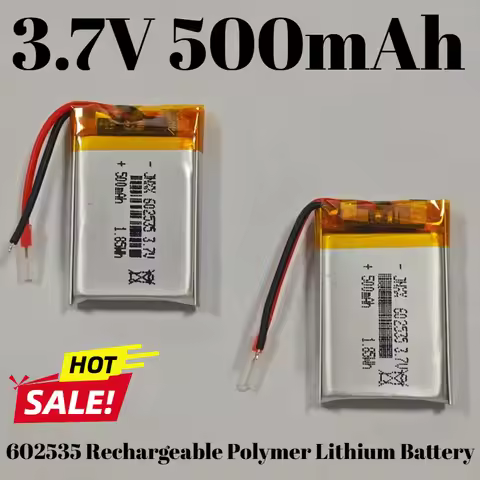 New 602535 3.7V Lithium Battery Li Po Battery 500mAh Lipo Rechargeable Li Polymer Batteries for Trac
