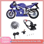 1qipin.my Ignition Switch Fuel Cap Seat Gas Lock Helmet Key Set for MT03 YZF XJ6 FJ09 FZ09 FZ07 FJ13