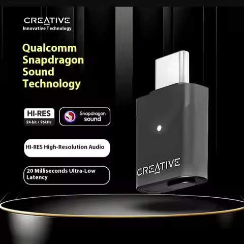 Creative BT-W6 Bluetooth 5.4 Audio Transmitter Lossless Decoding Desktop Computer Audio Output to Bl