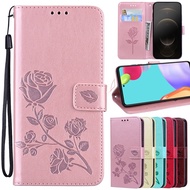 Leather Flip Wallet Phone Case For Huawei Y6S 2020 Y7 prime 2019 Y9 Y7a Y9S Y6 Y6p Y8s Y5 Y5P 2018 Rose embroidery pattern Back Cover