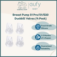eufy Duckbill Valves (4-Pack) for Wearable Breast Pump E20/E10/S1/S1 Pro, Breast Pump Replacement Pa