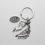 KL Pewter [799] Kuda Kepang & Gasing | Keychain