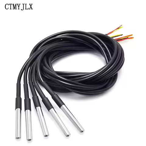 5pcs DS18B20 Waterproof Thread Temperature Probe Temperature Sensor Stainless Steel Package 1/2/3/5/