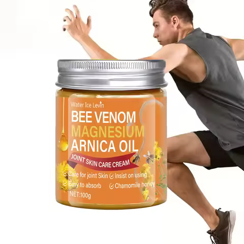 Bee Venom Magnesium Arnica Oil Joint Cream: Light, Easy-Absorb, Moisturizes/Protects, Chamomile Hone