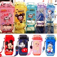 280ml Mickey Cartoon Square Straw Bottle Bottle Drop-Resistant Water Bottle Children's Water Cup Squ