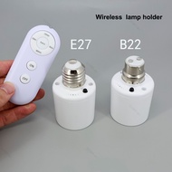 E27 or B22 Remote Control Light Bulb Base Socket Smart Timer Switch Wireless 8m Lamp Holder AC 110V 